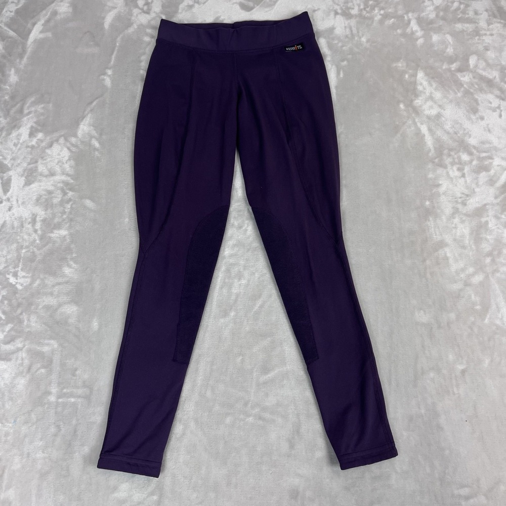 Kerrits Equestrian Riding Tights Leggings Womens Small Purple Knee Patch Train
